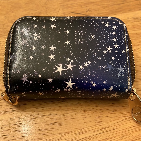 Accordion wallet, stars, space, cosmic, zippered. - Picture 3 of 7